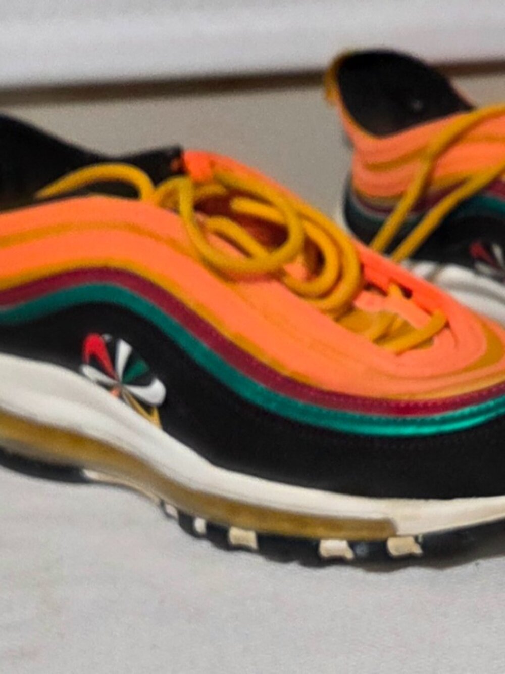 Nike Air Max 97 Sunburst Black/Multicolor Low Top Lace Up Sneaker CK9399-001-8.5